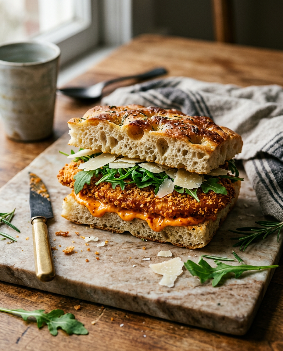 Spicy Chicken Cutlet Focaccia
