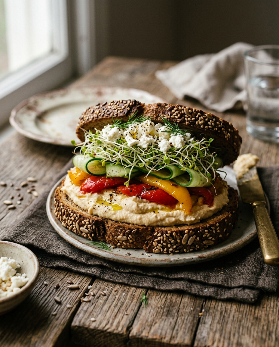 Veggie Hummus Stack