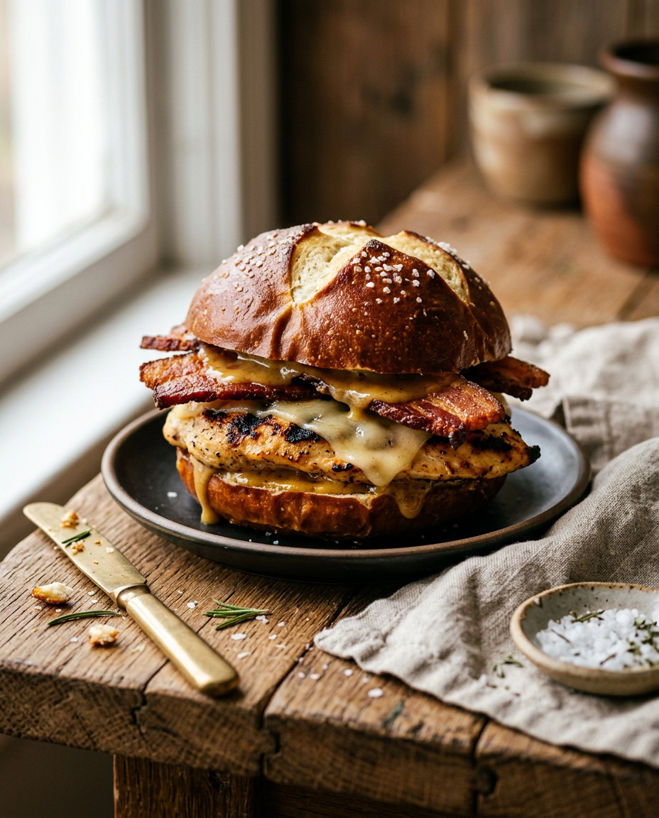 Chicken Bacon Swiss Sandwich