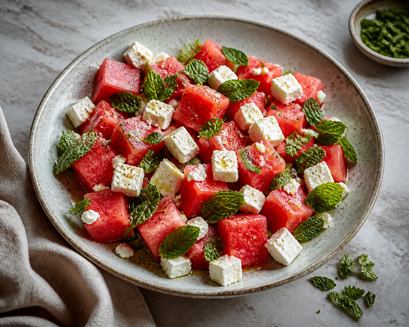Watermelon, Feta, & Mint Salad